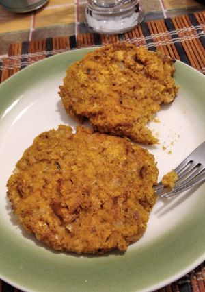 Una foto de Medallones de zapallo vegan