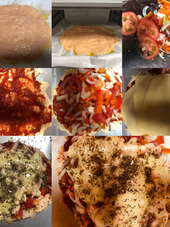 Una foto de Pizza fit saludable base Pollo