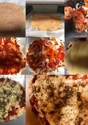 Una foto de Pizza fit saludable base Pollo