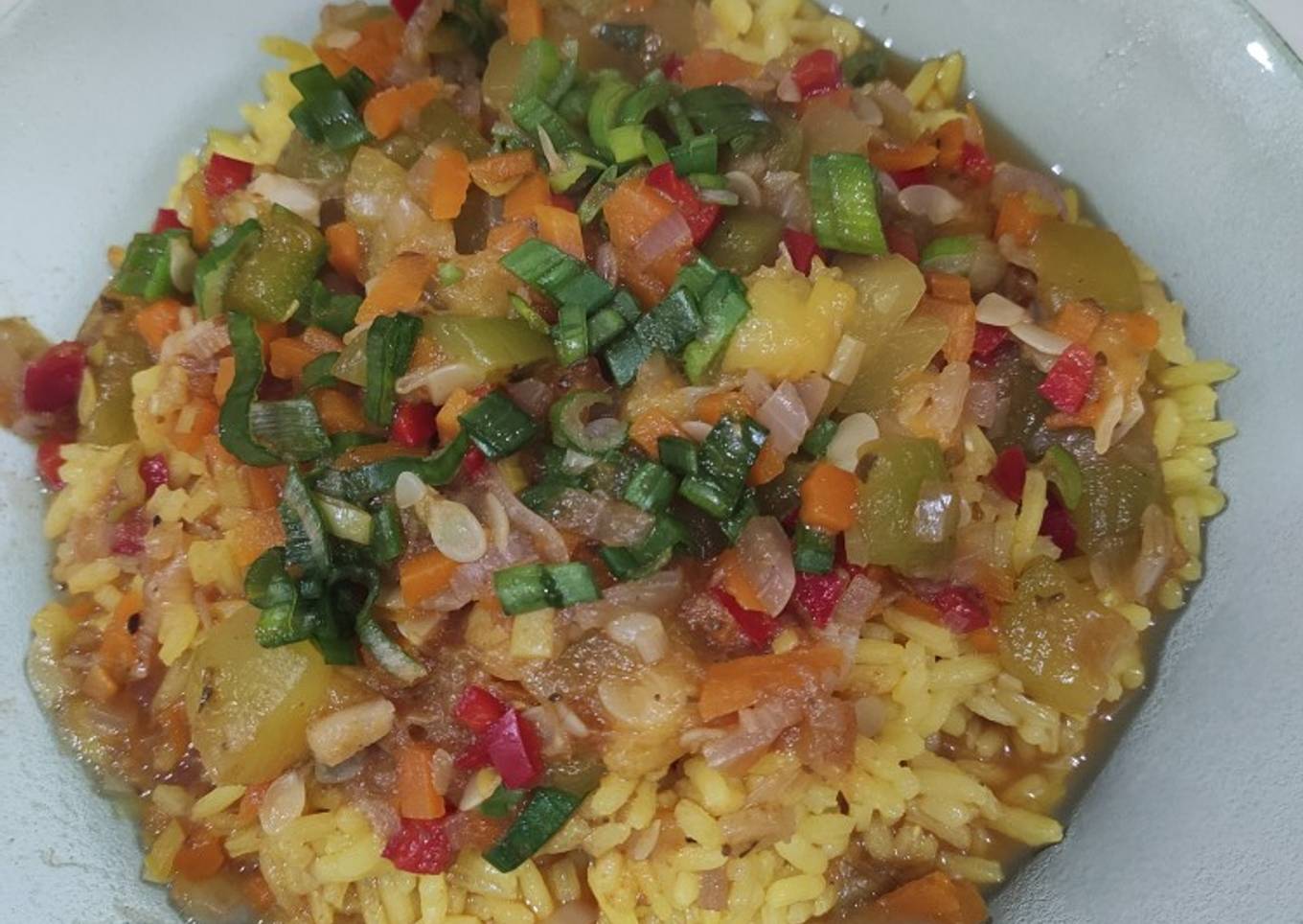 Arroz con salsa de zapallitos súper light