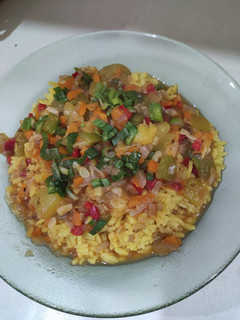 Una foto de Arroz con salsa de zapallitos súper light