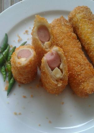 Foto resep Roti goreng isi sosis keju
