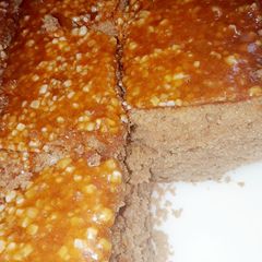 A picture of CHOCOLATE CAKE WITH CARAMEL TOPPING #WEARETOGETHER.