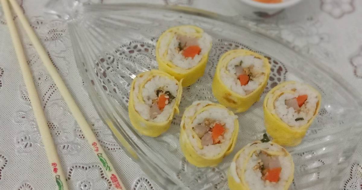 Resep Sushi roll telur dadar oleh Ruth Destianty - Cookpad