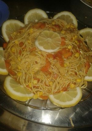 صورة لوصفة معكرونه بالخضار ولااطيب سهلة وسريعه 😄❤