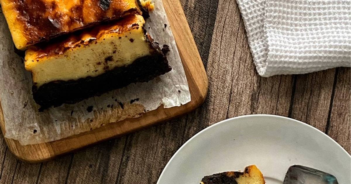 Resep Brownies Burnt Cheese Cake (version Ekonomis Dan Gluten Free) Favorit Bunda