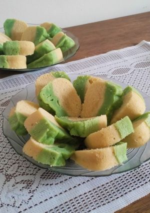Foto resep Bolu Kukus Tape Lapis Pandan