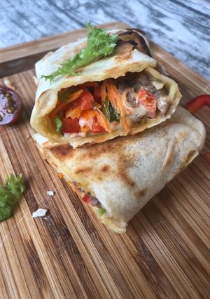 Hình của món Burrito bò/gà.