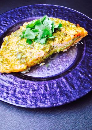 A picture of Cilantro Lime Baked Salmon.