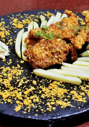 A picture of Crispy nachos chicken.