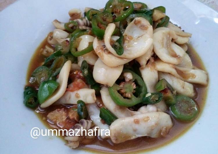 Bagaimana Membuat Sotong cabe hijau (pedas), Menggugah Selera