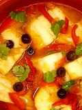 Baccalà in guazzetto con peperoni rossi