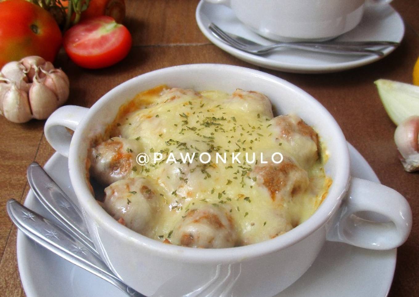 Meatballs Bolognaise Baked Rice