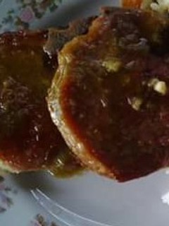 Una foto de Chuleta de cerdo en salsa de piña