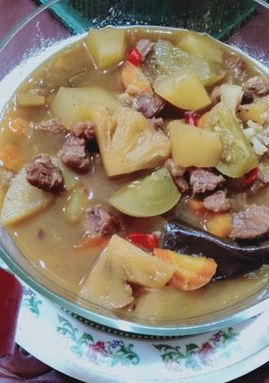 Foto resep Semur daging sayur nanas
