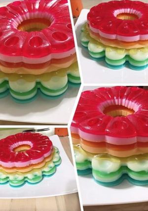 عکسی از دستور ژله رنگینک