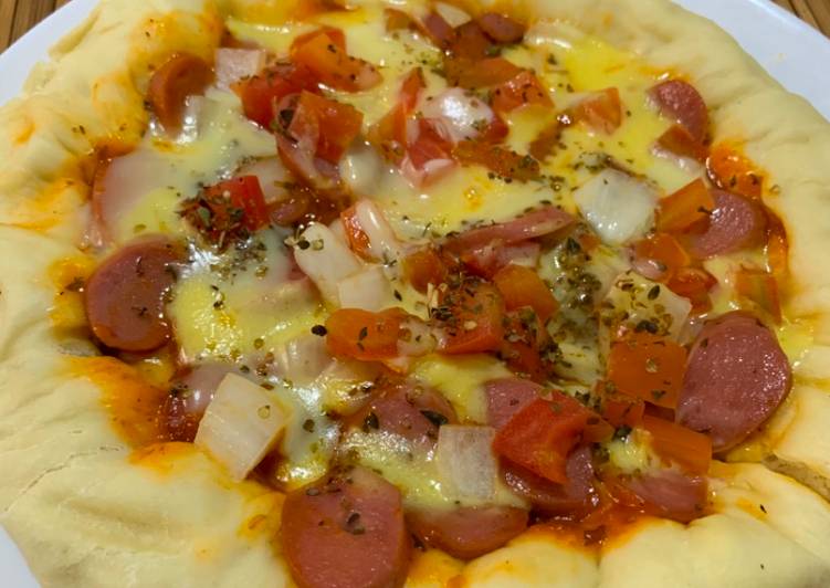 Pizza non telur pakai rice cooker