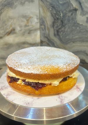 A picture of Emergency Quick Birthday Cake :P - Ok I Know Its Basically a Victoria Sponge with a Little Extra :P.