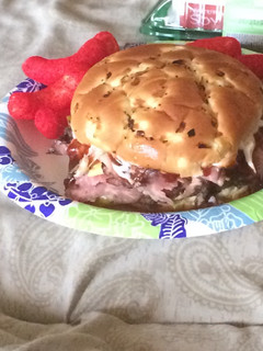 A picture of Jill's roast beef sandwich.