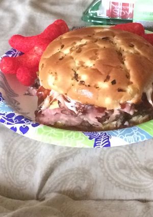 A picture of Jill's roast beef sandwich.