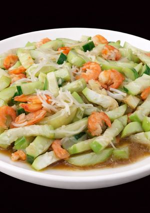 Hình của món SP.0222 - Bầu Xào Tôm Miến.