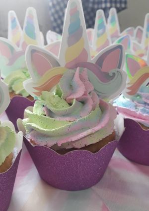 Una foto de Muffins de vainilla coco y ❤de dulce de leche