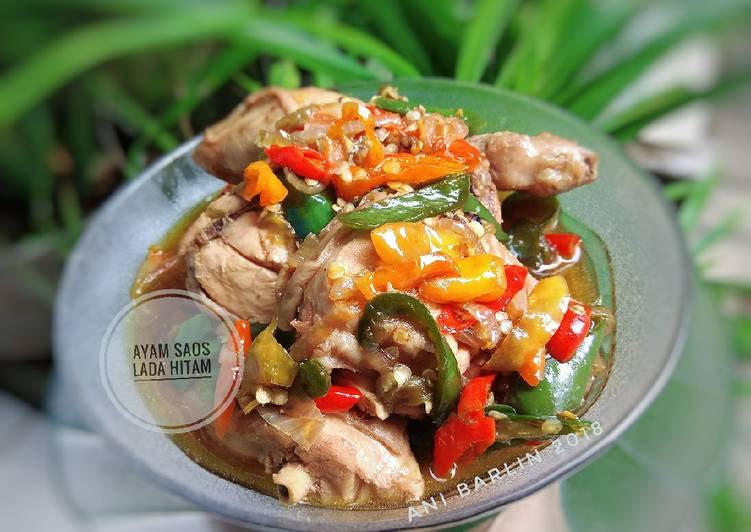 Bagaimana mengolah Ayam saos lada hitam pedas Anti Gagal