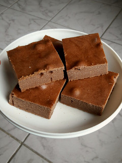 Una foto de Brownie con harina de arroz