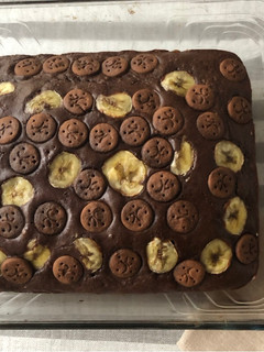 Una foto de Pastel de chocolate con plátano