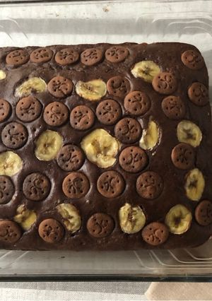 Una foto de Pastel de chocolate con plátano