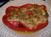 Una foto de guarnicion para morrones rellenos