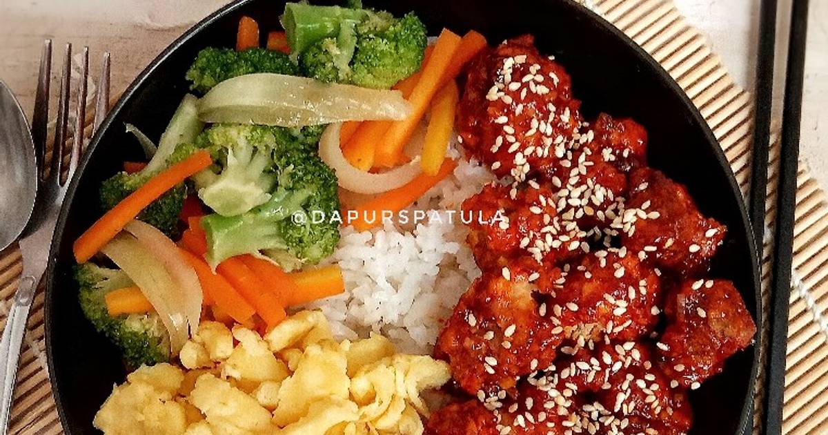 Resep Spicy Chicken Rice Bowl oleh dapurspatula - Cookpad