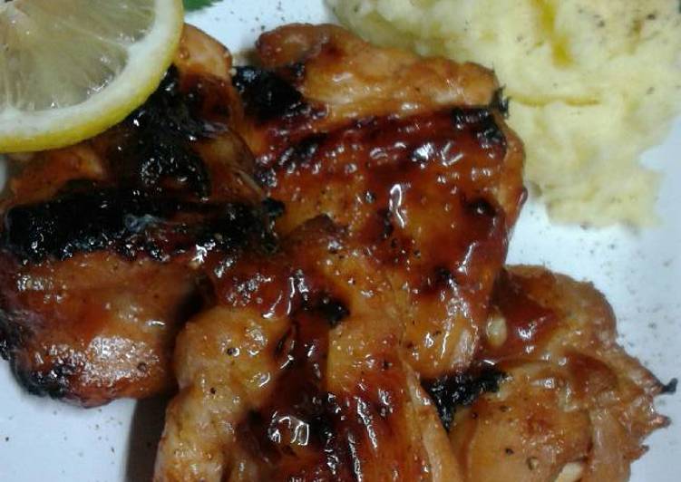 Bagaimana Menyiapkan Honey lemon grilled chicken, Enak Banget