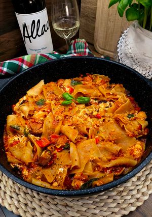 Egyserpenyős mediterrán lasagne recept fotója
