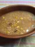 Sopa de pollo (con choclo y panceta)
