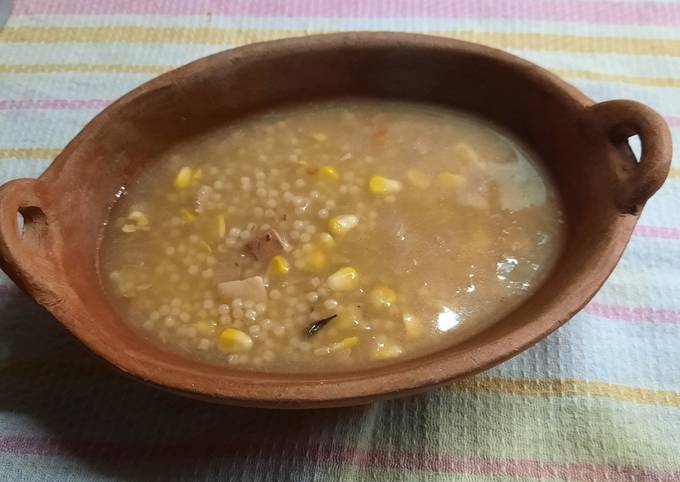 Sopa de pollo (con choclo y panceta) Receta de La profe Luisa- Cookpad