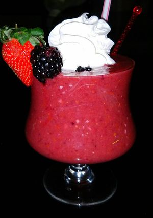 A picture of Mike's Adult Black Raspberry Slushie.