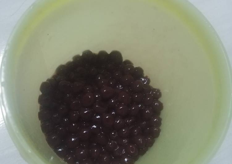 Bubble pearl coklat