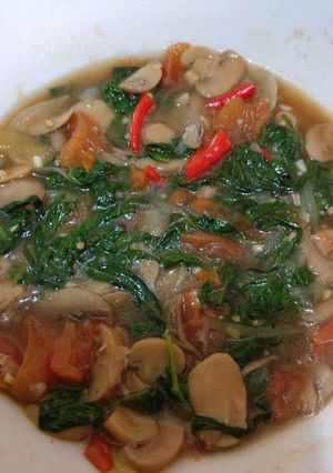 Foto resep Cah Kangkung Balacan Jamur