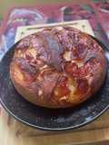 Bizcochuelo de manzana invertido bajo en calorías
