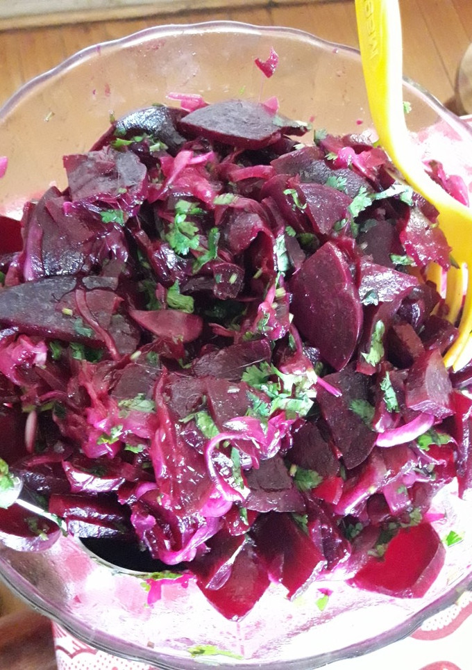 Una foto de Ensalada de betarragas.