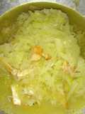 Tumis pedas buah pepaya lemak ikan asin patin