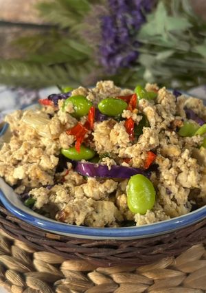 Foto resep Tumis Tahu Edamame (Vegan)