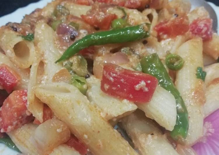 How to Make Homemade Penne with roasted vegetables and Mayonnaise