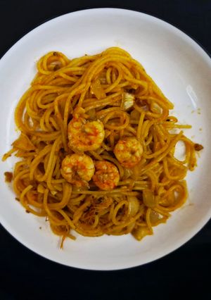 Foto resep Spaghetti Bolognese Udang