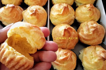 Resep Soes vla durian - mini durian choux Simpel