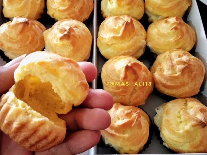 Resep Soes vla durian - mini durian choux Simpel