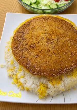 عکسی از دستور ته دیگ تخم مرغی