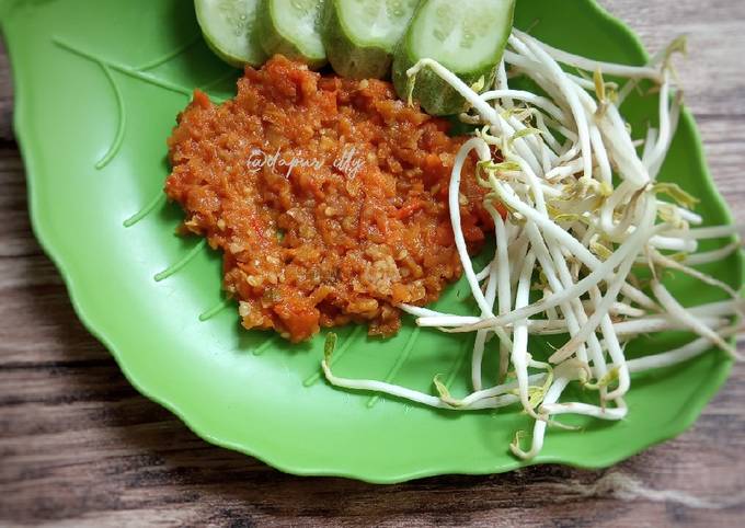 Resep Sambal Lombok Mantah Lalap Toge, Sempurna