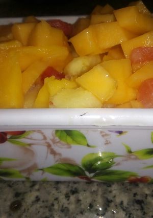 A picture of Fruits salad.